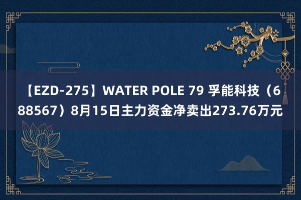 【EZD-275】WATER POLE 79 孚能科技（688567）8月15日主力资金净卖出273.76万元