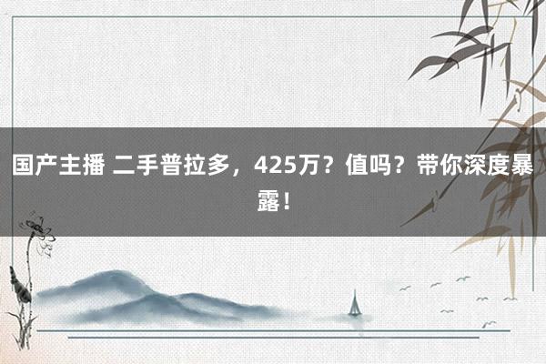 国产主播 二手普拉多，425万？值吗？带你深度暴露！