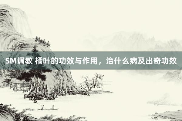 SM调教 橘叶的功效与作用，治什么病及出奇功效